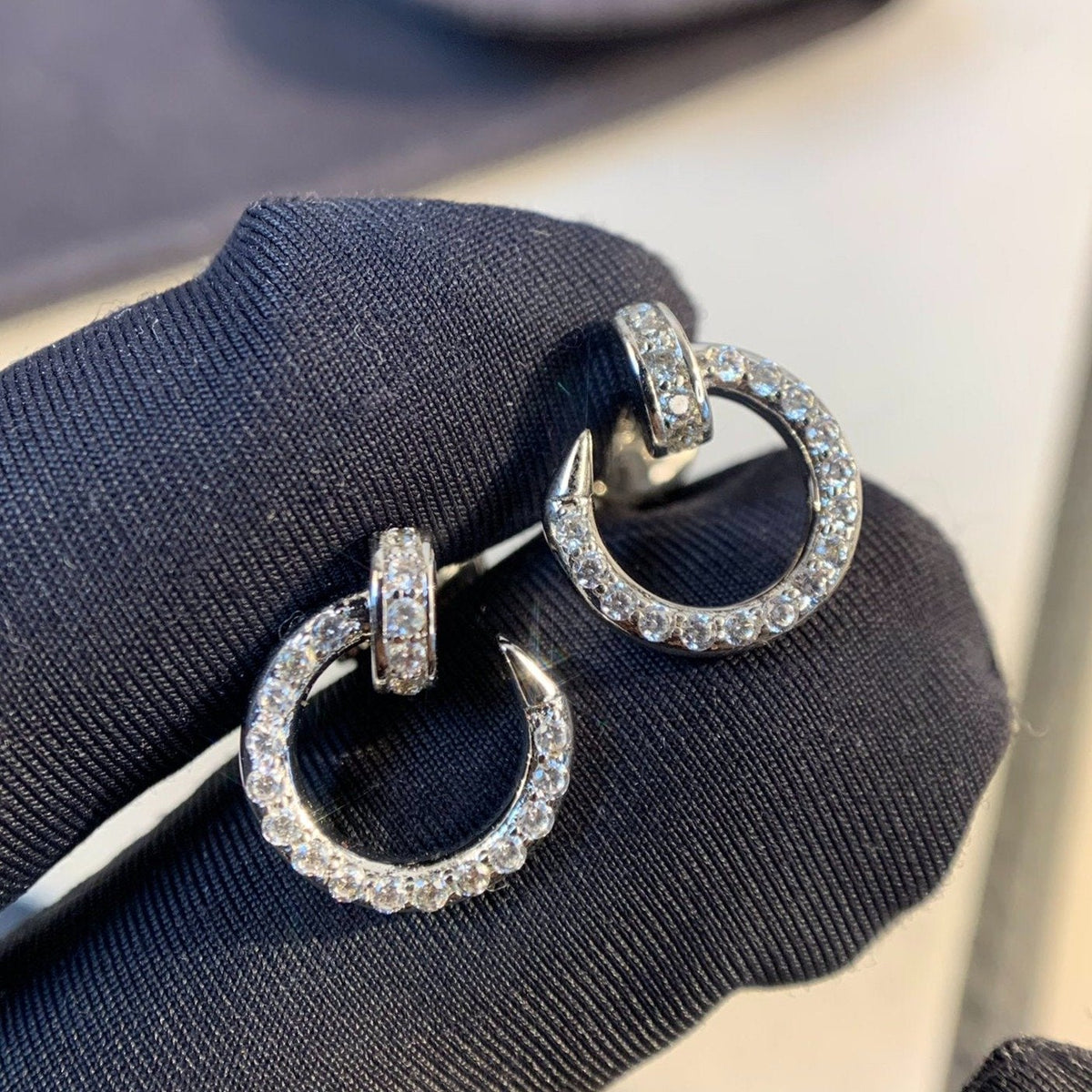 [MIRA]JUSTE EARRINGS SILVER DIAMONDS