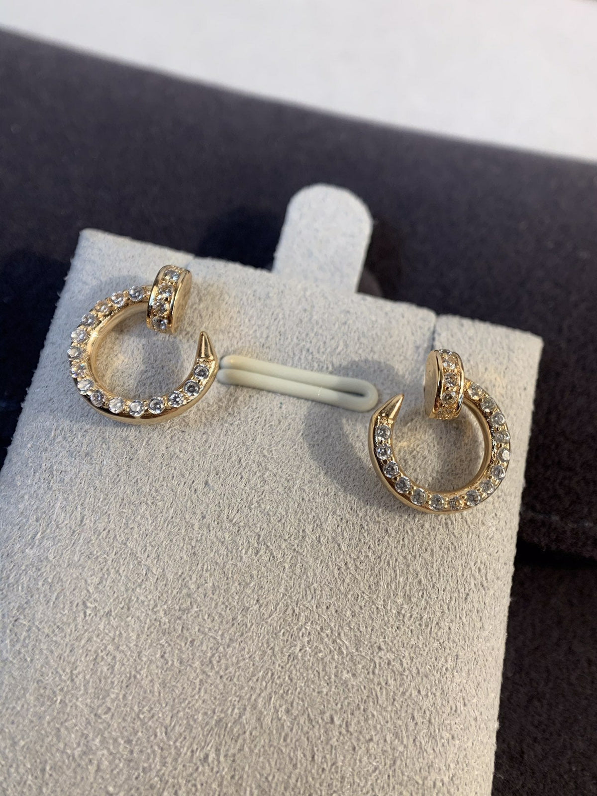 [MIRA]JUSTE EARRINGS GOLD DIAMONDS