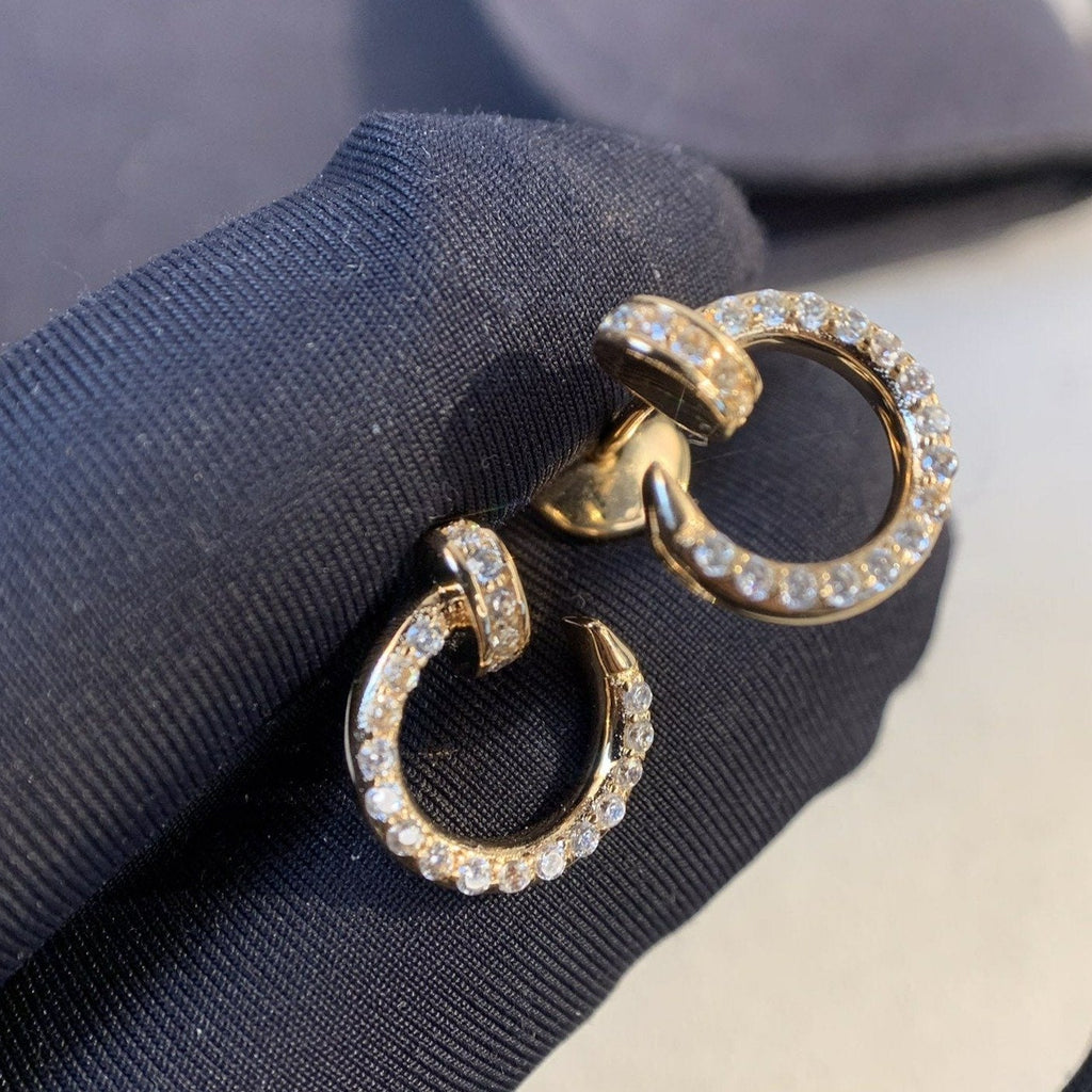 [MIRA]JUSTE EARRINGS GOLD DIAMONDS