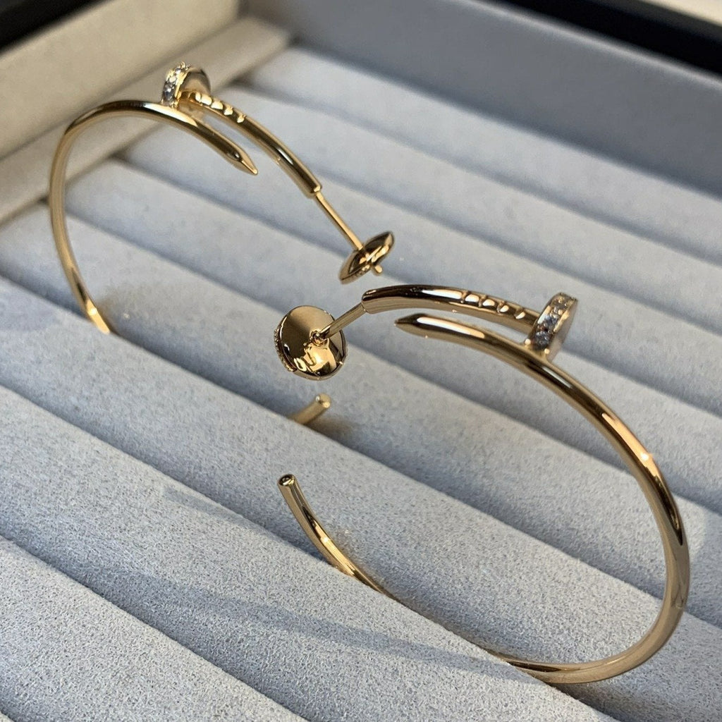 [MIRA]JUSTE EARRINGS GOLD DIAMONDS 1.8MM