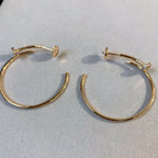 [MIRA]JUSTE EARRINGS GOLD DIAMONDS 1.8MM