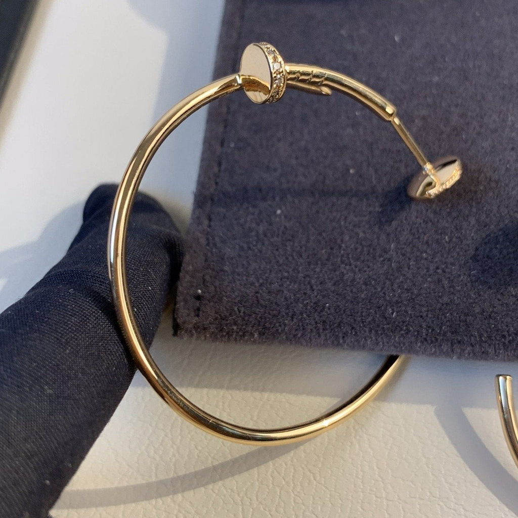 [MIRA]JUSTE EARRINGS GOLD DIAMONDS 1.8MM