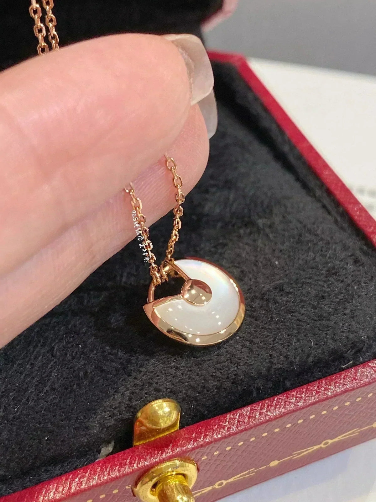[MIRA]AMULETTE ROSE GOLD MOP NECKLACE