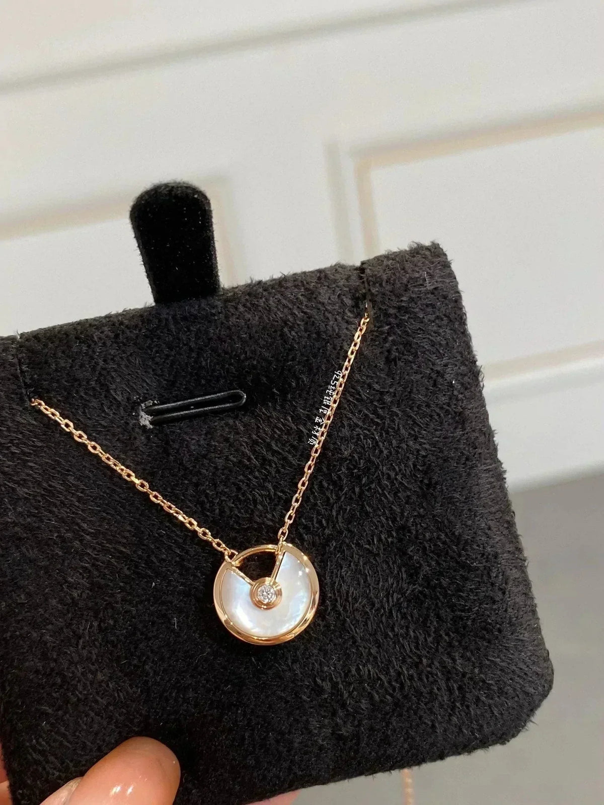 [MIRA]AMULETTE ROSE GOLD MOP NECKLACE