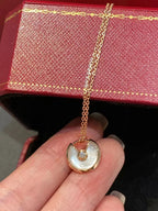 [MIRA]AMULETTE ROSE GOLD MOP NECKLACE