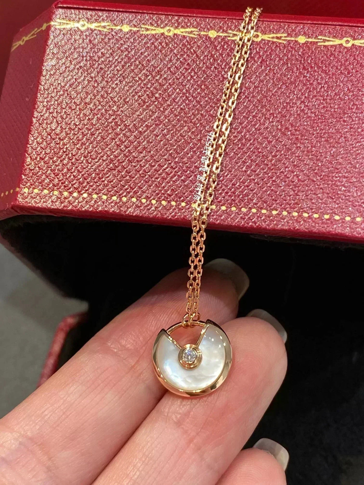 [MIRA]AMULETTE ROSE GOLD MOP NECKLACE