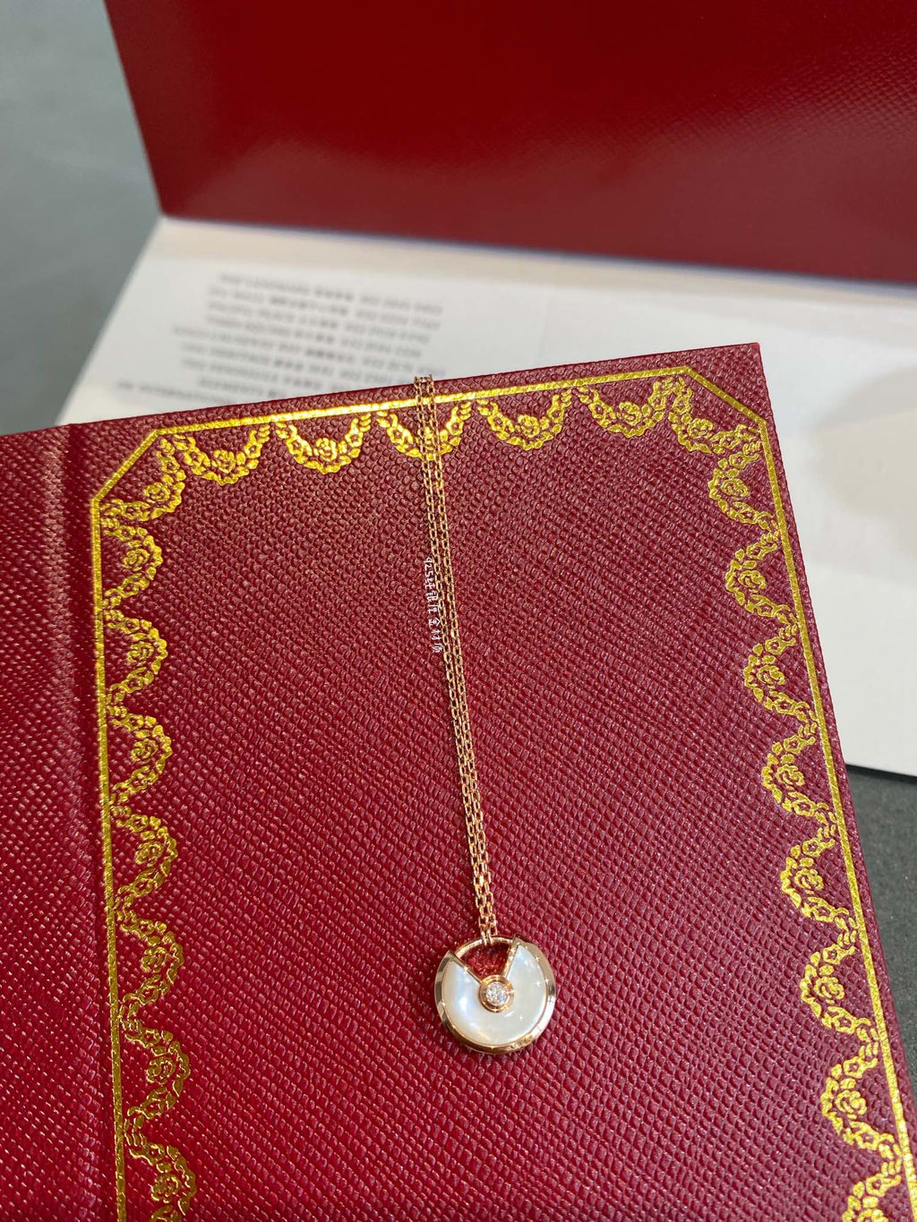 [MIRA]AMULETTE ROSE GOLD MOP NECKLACE