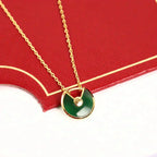 [MIRA]AMULETTE GOLD MALACHITE NECKLACE