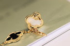 [MIRA]CLOVER EARRINGS GOLD ONYX MOP 3 MOTIF