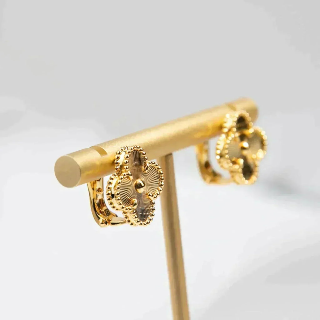 [MIRA]CLOVER MEDIUM 1 MOTIFS LASER EARRINGS