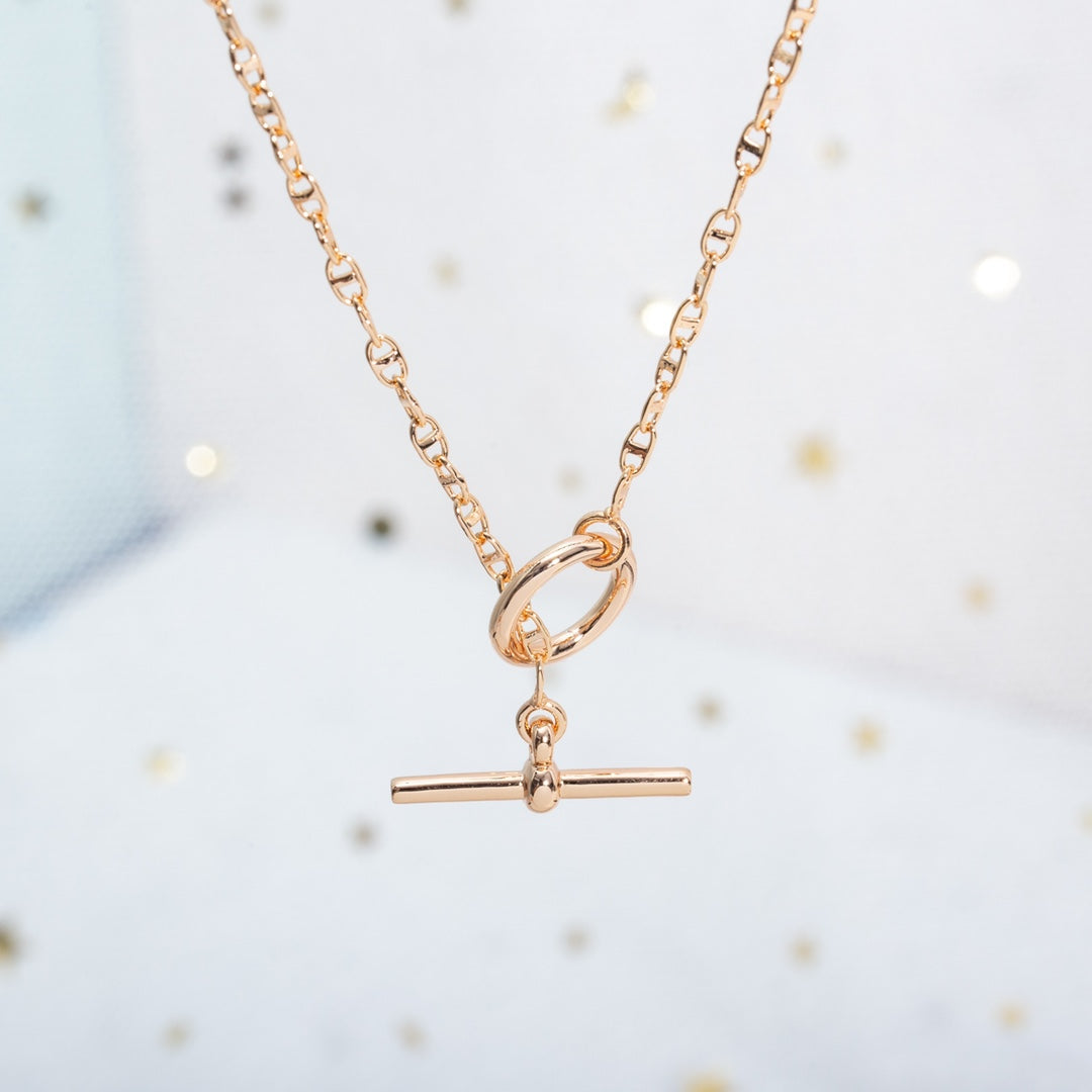 [MIRA]ECHAPPEE NECKLACE PINK GOLD