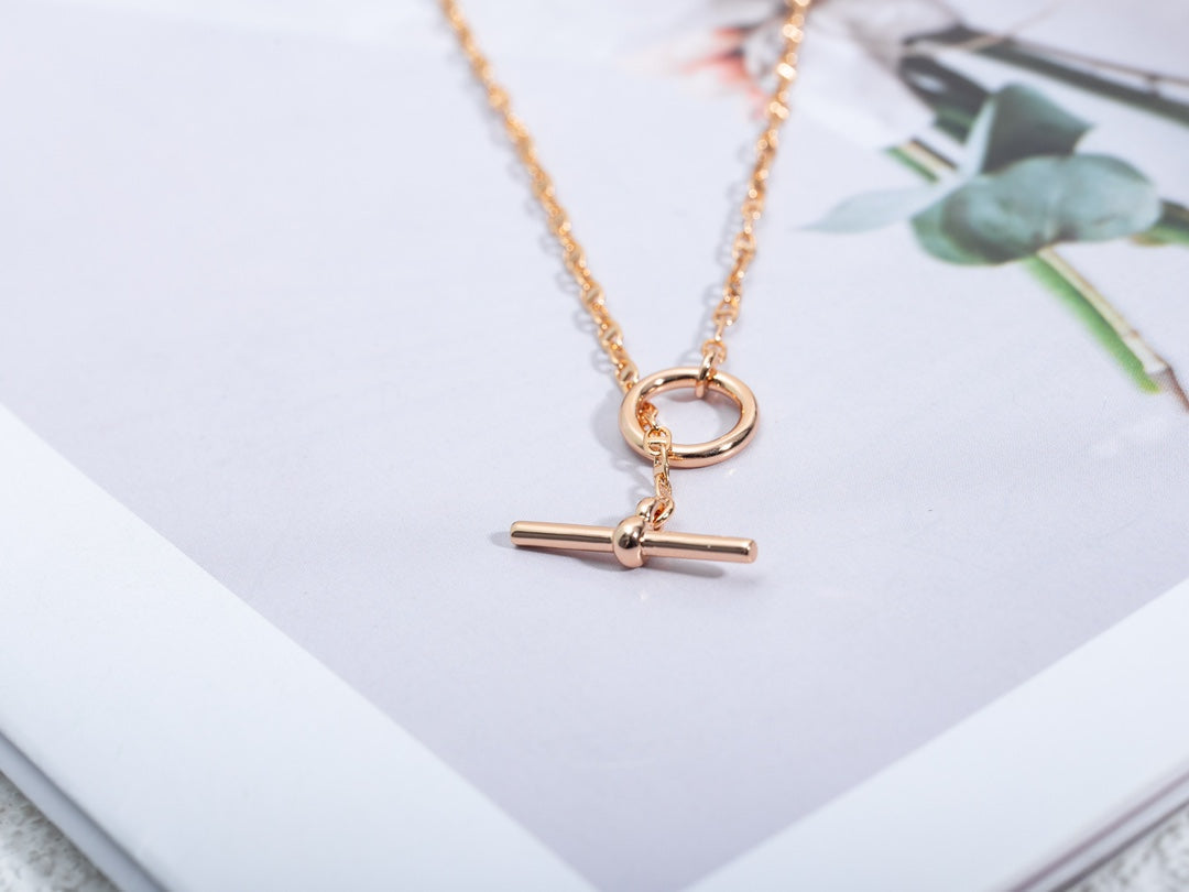 [MIRA]ECHAPPEE NECKLACE PINK GOLD
