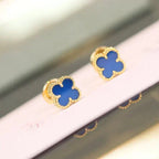 [MIRA]CLOVER MINI 9.5MM TURQUOISE EARRINGS