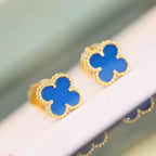 [MIRA]CLOVER MINI 9.5MM TURQUOISE EARRINGS