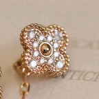 [MIRA]CLOVER MEDIUM 1 MOTIFS FUll DIAMOND EARRINGS