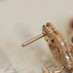 [MIRA]CLOVER MEDIUM 1 MOTIFS FUll DIAMOND EARRINGS