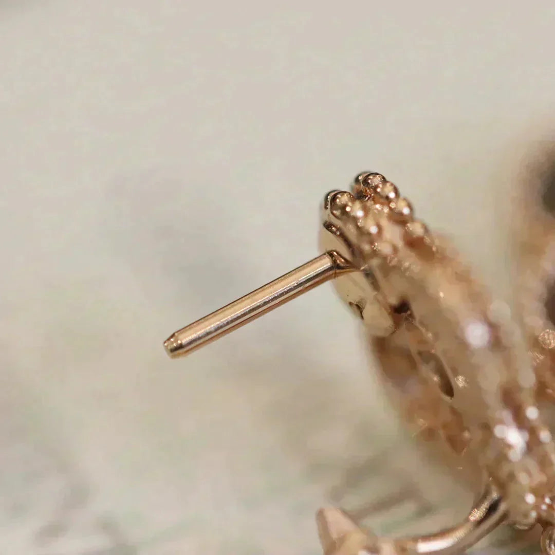 [MIRA]CLOVER MEDIUM 1 MOTIFS FUll DIAMOND EARRINGS