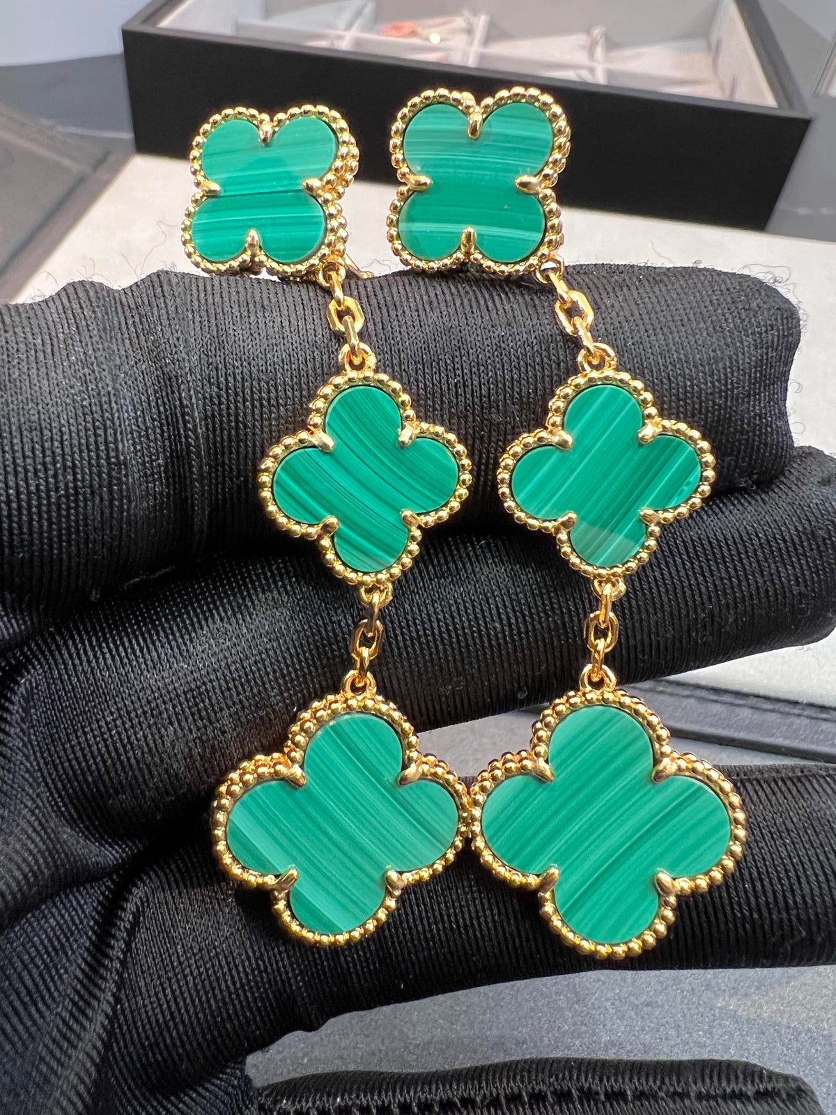 [MIRA]CLOVER MALACHITE 3 MOTIFS GOLD