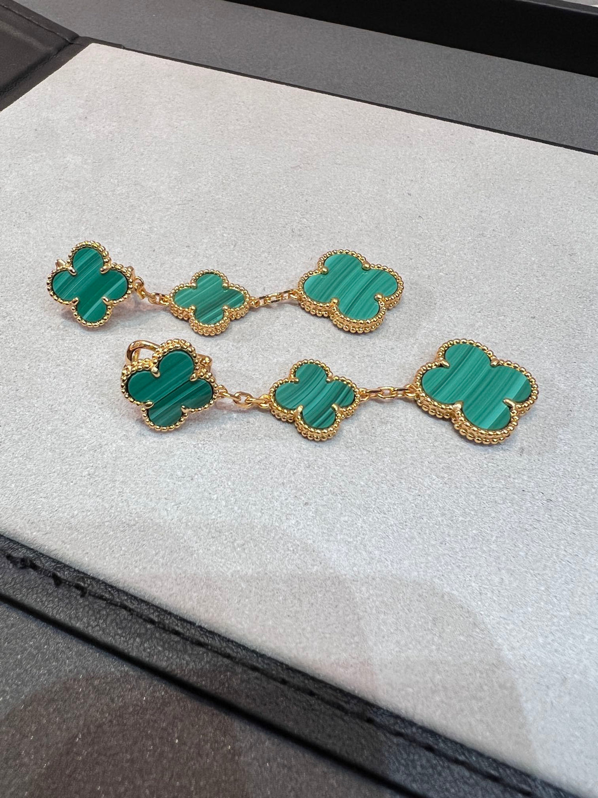 [MIRA]CLOVER MALACHITE 3 MOTIFS GOLD