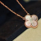 [MIRA]CLOVER 15MM  GRAY MOTHER OF PEARL NECKLACE
