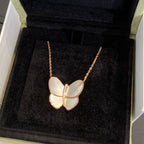 [MIRA]BUTTERFLY GOLD MOP DIAMOND NECKLACE