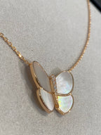 [MIRA]BUTTERFLY GOLD MOP DIAMOND NECKLACE