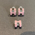 [MIRA]MINI POP H SILVER EARRINGS PINK