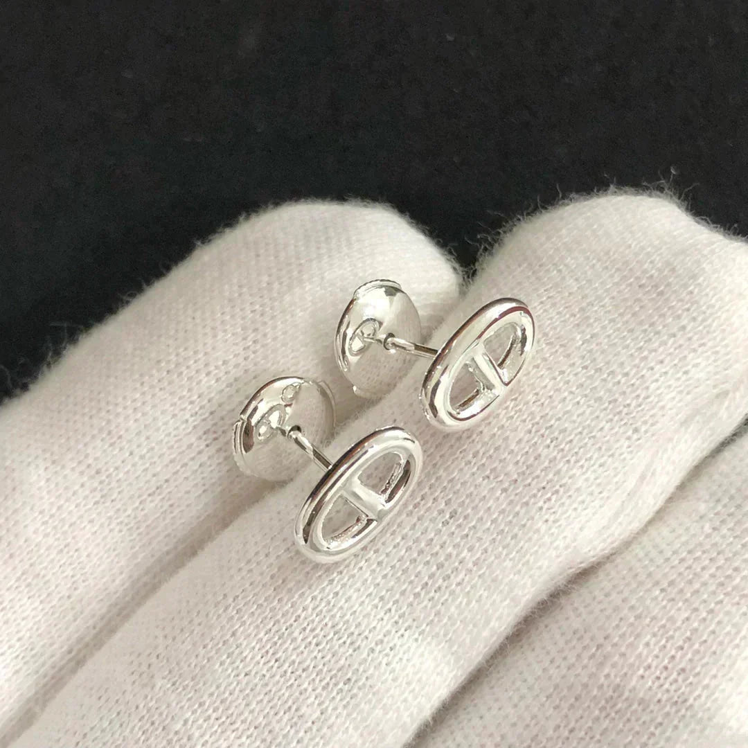 [MIRA]CHAINE SMALL EARRINGS GOLD AND SILVER