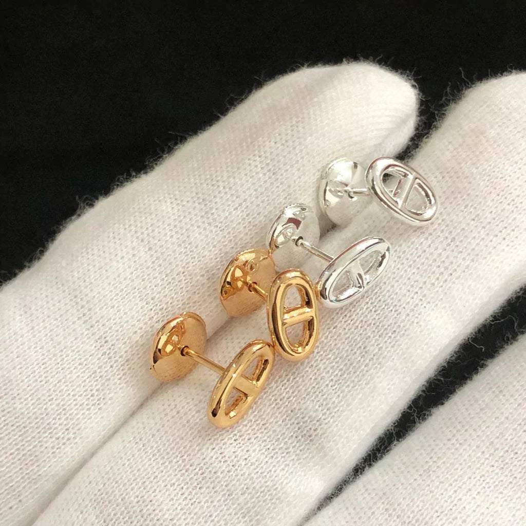 [MIRA]CHAINE SMALL EARRINGS GOLD AND SILVER