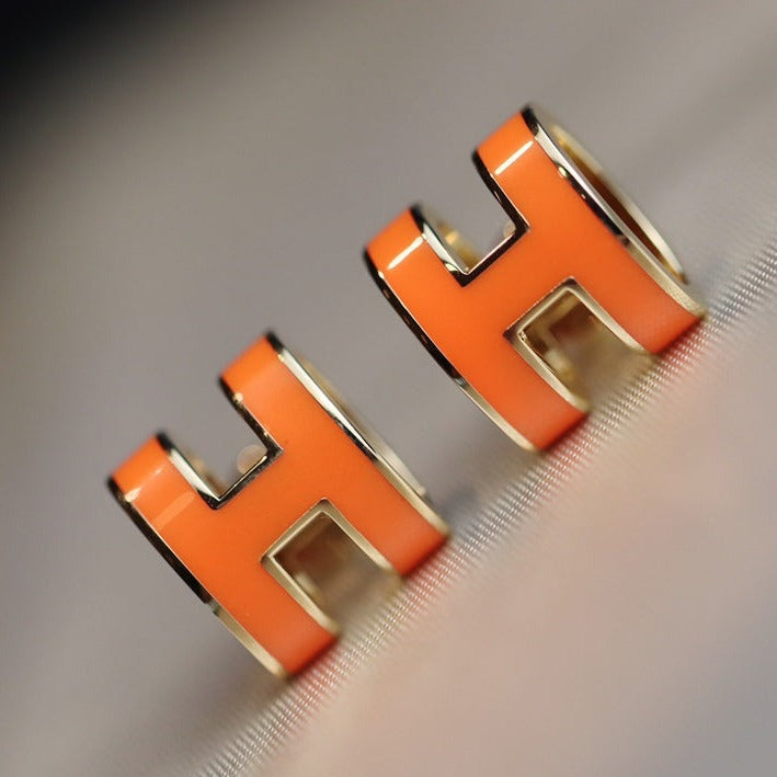 [MIRA]MINI POP H EARRINGS ORANGE
