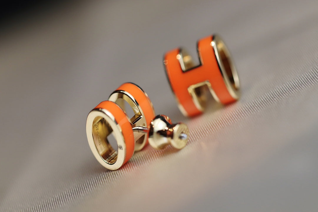 [MIRA]MINI POP H EARRINGS ORANGE