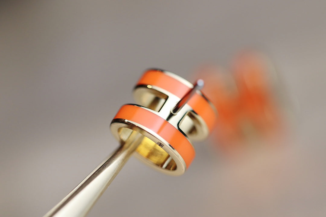 [MIRA]MINI POP H EARRINGS ORANGE