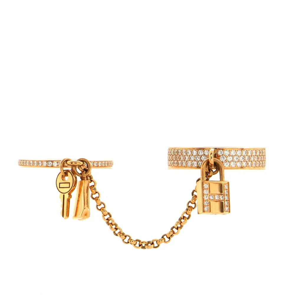 [MIRA]HM KELLY CLOCHETTE DOUBLE RING IN  WITH DIAMONDS