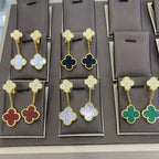 [MIRA]CLOVER  2 MOTIFS  DIAMOND  EARRINGS (MULTIPLE CHOICES?¡ä