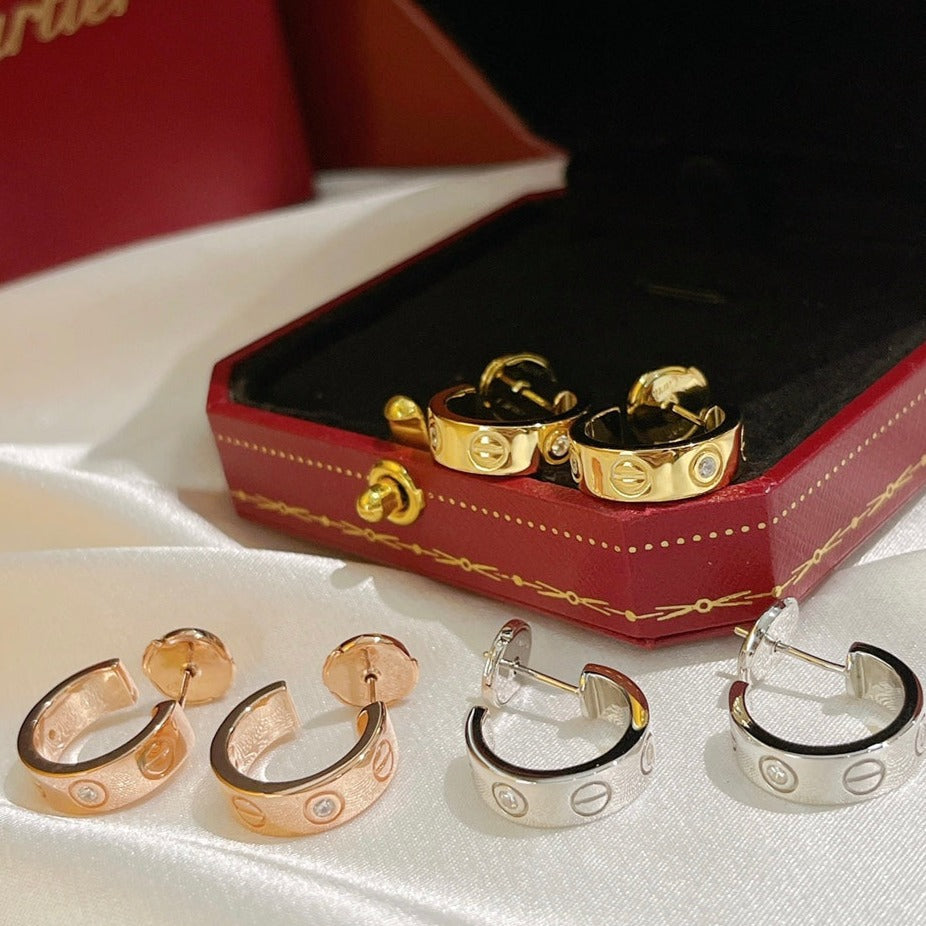 [MIRA]LOVE EARRINGS 5.7MM 2 DIAMONDS