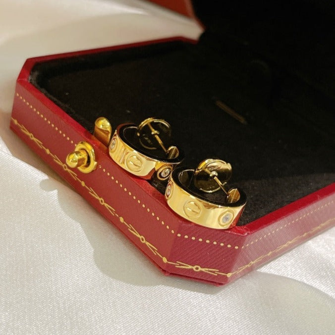 [MIRA]LOVE EARRINGS 5.7MM 2 DIAMONDS