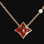 [MIRA]STAR NECKLACE PINK GOLD 1 DIAMOND
