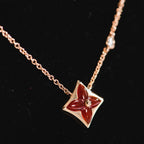 [MIRA]STAR NECKLACE PINK GOLD 1 DIAMOND