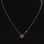 [MIRA]STAR NECKLACE PINK GOLD 1 DIAMOND