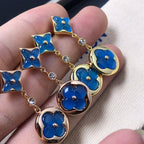 [MIRA]STAR AND SUN AGATE DIAMOND EARRINGS