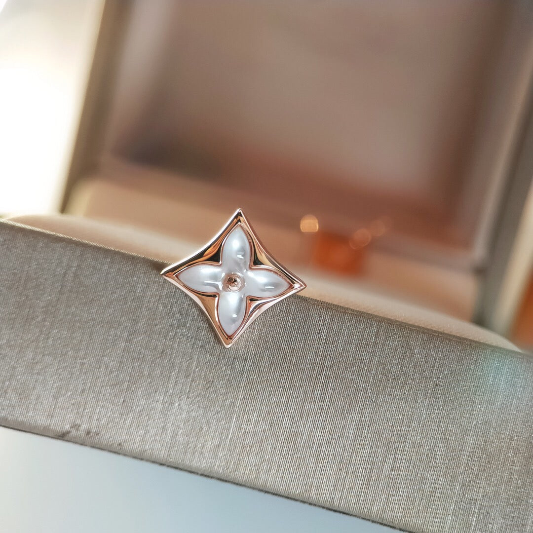 [MIRA]STAR MOP PINK GOLD EARRINGS