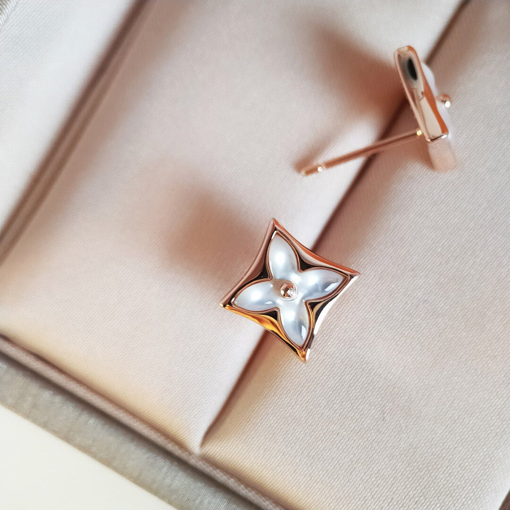[MIRA]STAR MOP PINK GOLD EARRINGS