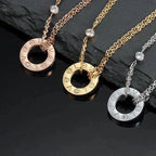 [MIRA]LOVE NECKLACE 16MM 2 DIAMONDS