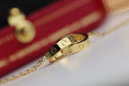 [MIRA]LOVE NECKLACE DOUBLE RING GOLD
