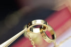 [MIRA]LOVE NECKLACE DOUBLE RING GOLD