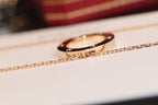 [MIRA]LOVE NECKLACE 16MM 6 DIAMONDS PINK GOLD