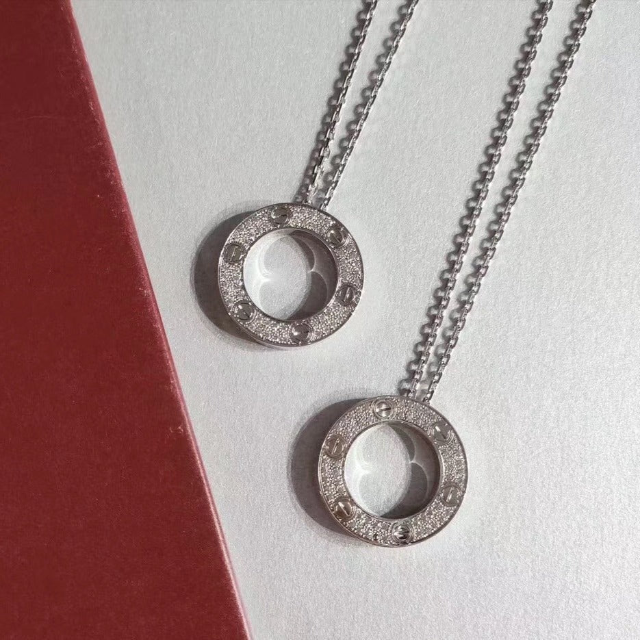 [MIRA]LOVE NECKLACE ADJUSTABLE SILVER