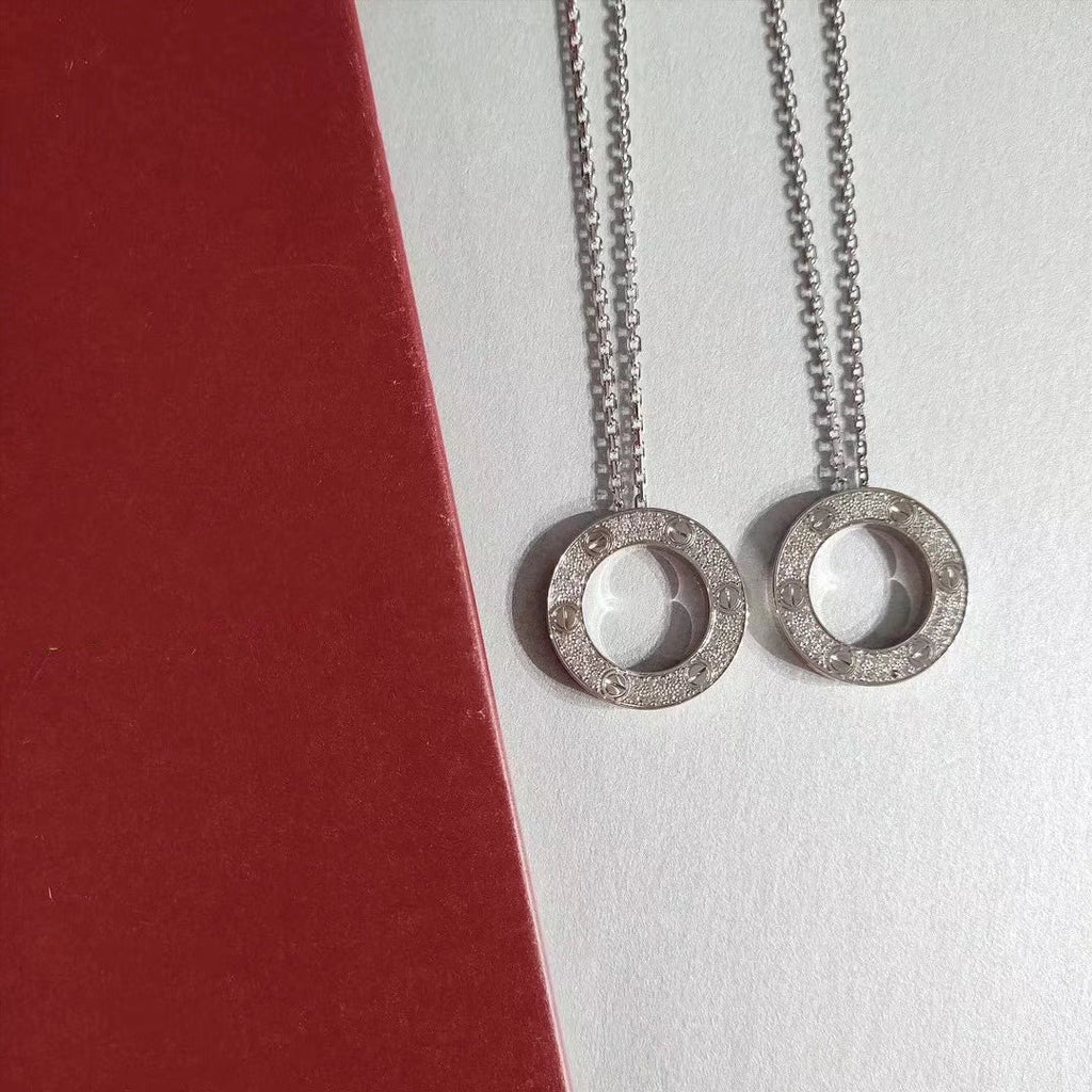 [MIRA]LOVE NECKLACE ADJUSTABLE SILVER