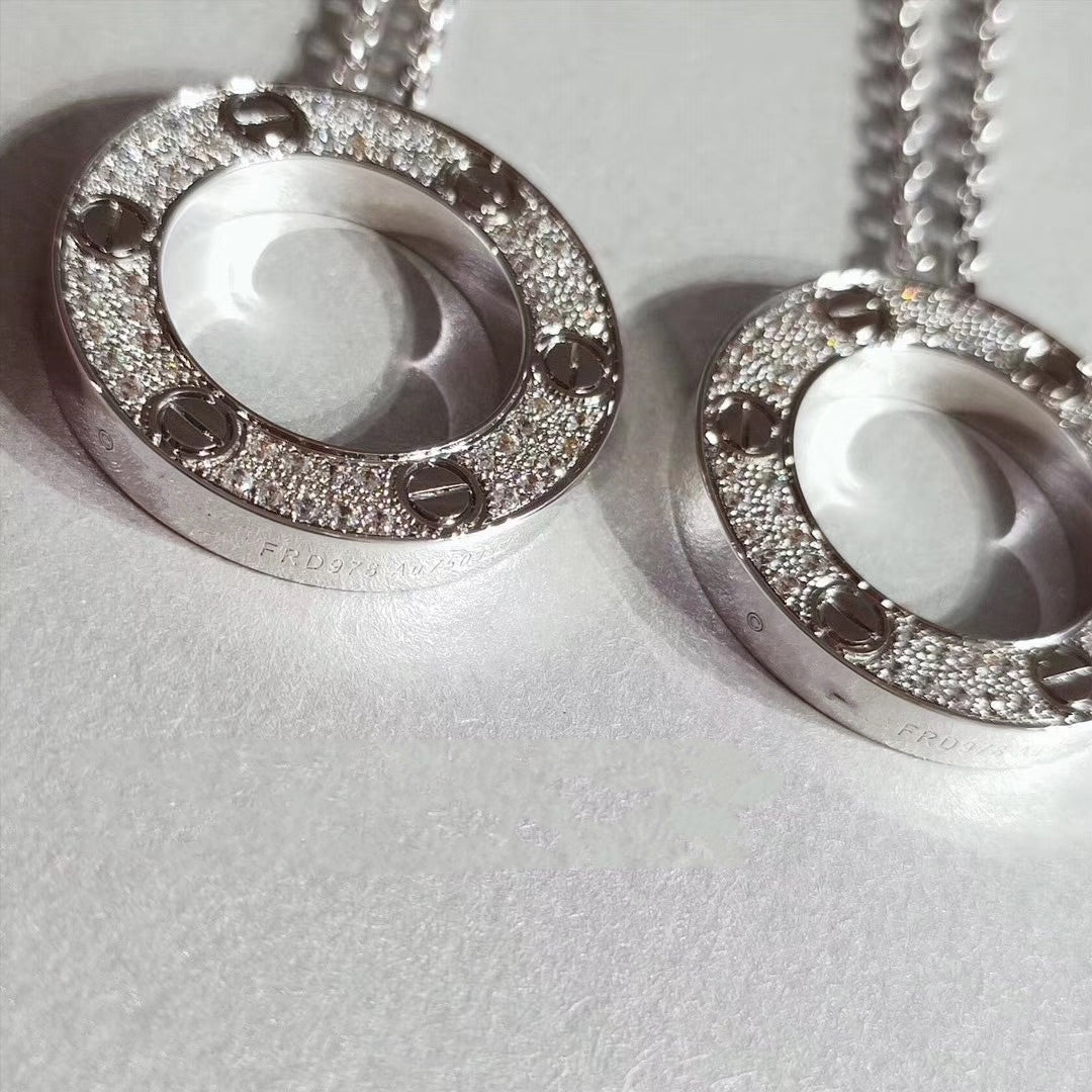[MIRA]LOVE NECKLACE ADJUSTABLE SILVER