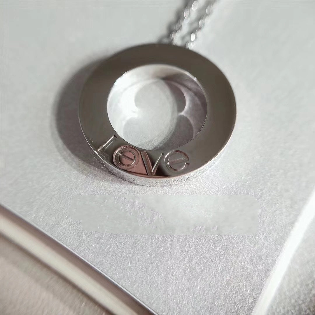 [MIRA]LOVE NECKLACE ADJUSTABLE SILVER